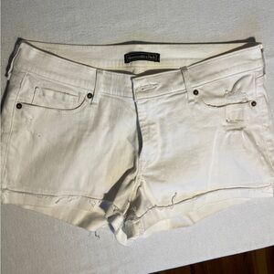 Abercrombie & Fitch White Denim Shorts